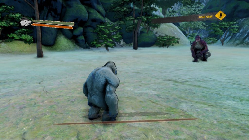 Kong kämpft gegen Gaw