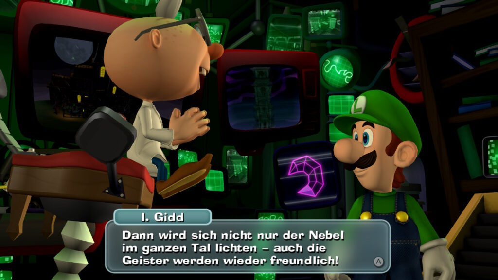 Professor I. Gidd und Luigi im Labor