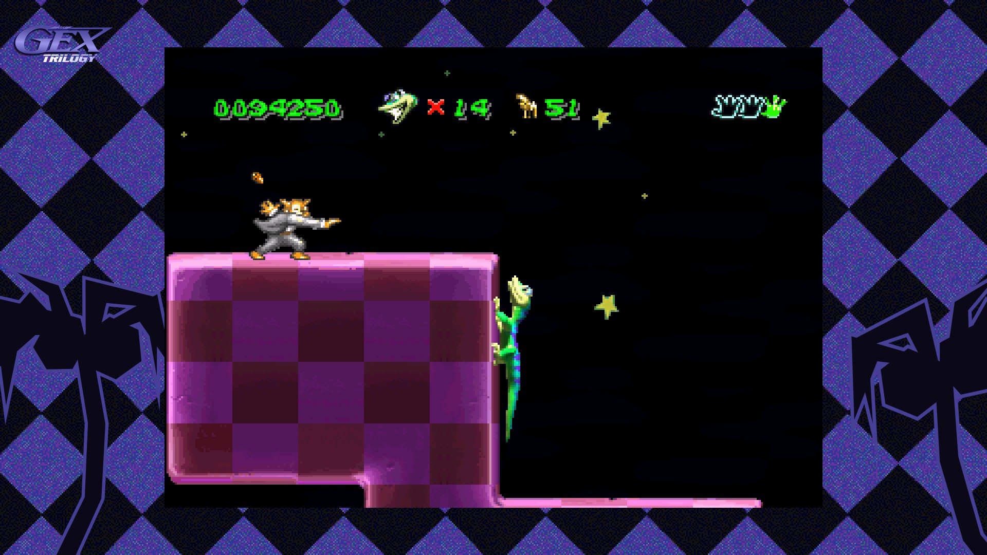 Gex klebt an wand